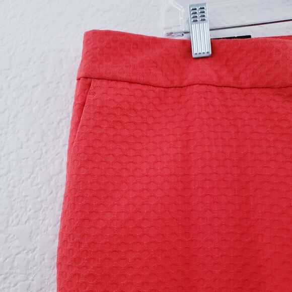 BananaĀ RepublicāFlare Cropped Coral Color Pants Sizeā14 - Picture 6 of 9